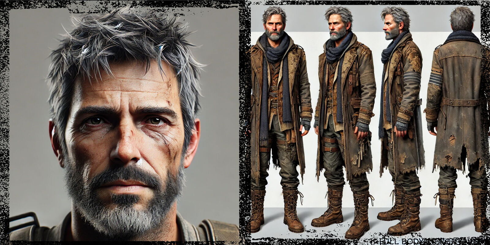 KI generiertes Konzeptbild vom Portrait und des Outfits von Jack aus SOLACE.